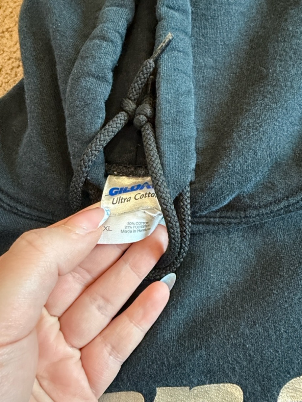 CB1 Men’s XL Black and Silver Snap-On Hoodie, 1 spot - Picture 2 of 4